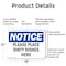 Signmission Please Place Dirty Dishes Here, 18 in W x Rectangle, Aluminum OS-2PACK-NS-A-1218-L-17552 - alternate 5